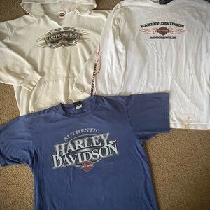 Men’s XL Harley Davidson Bundle FLAWED Sweatshirt Hoodie Short & Long Sleeves